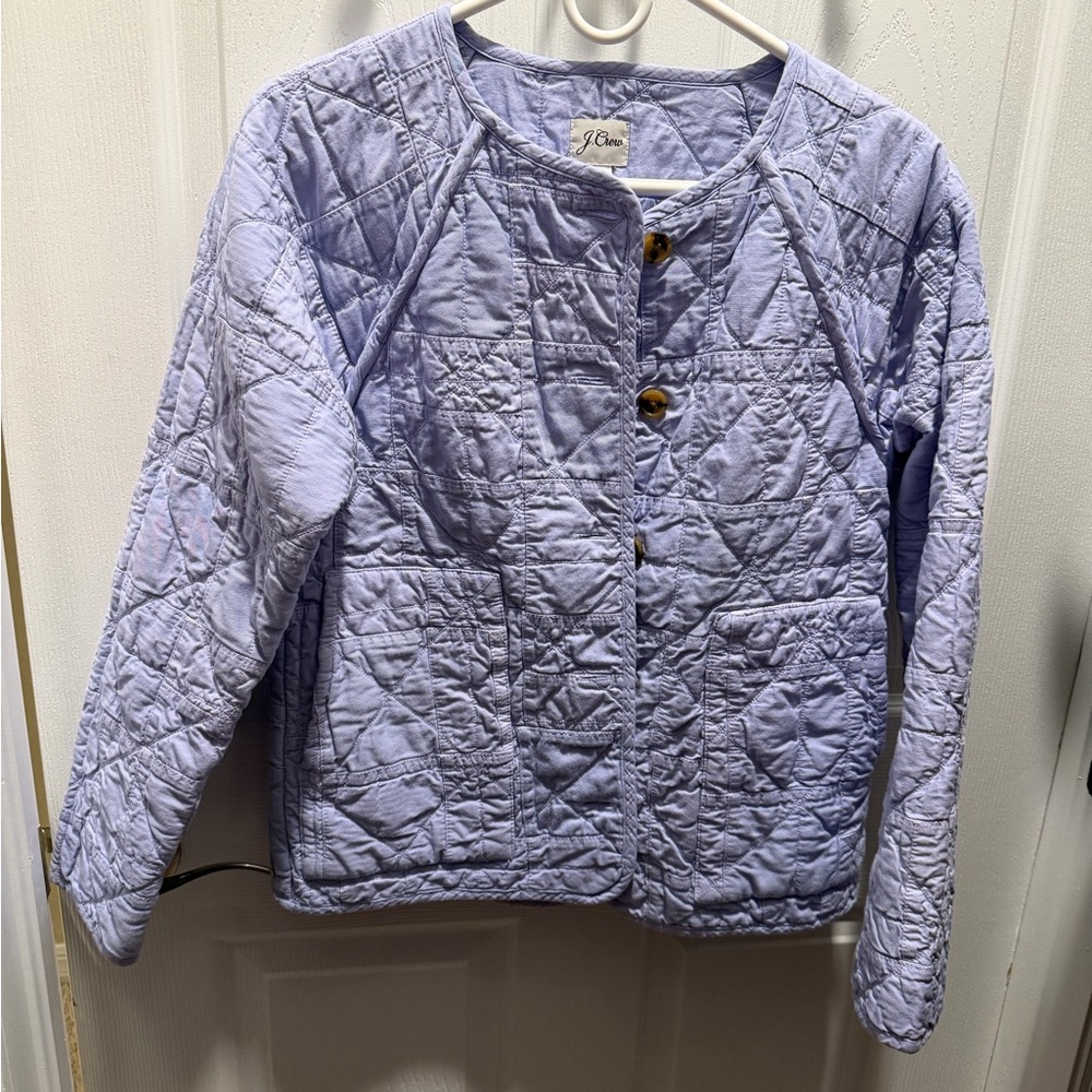 J. Crew Light Purple Quilted Jacket